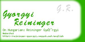gyorgyi reininger business card
